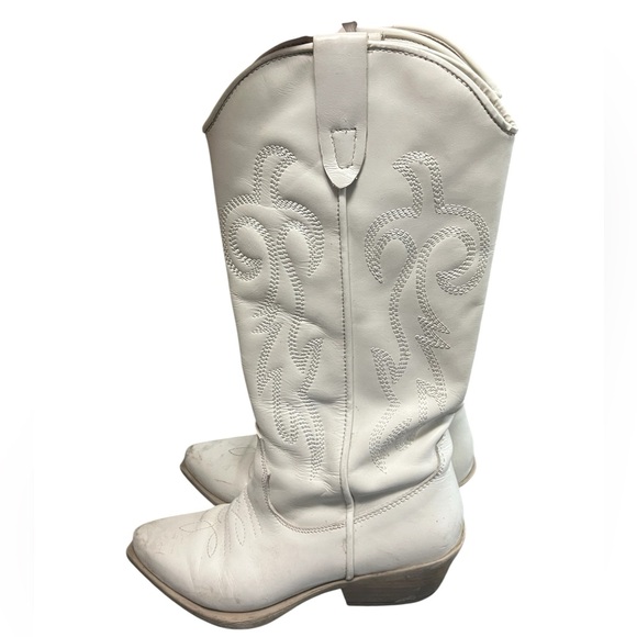 Steve Madden Windie white leather western boots Made in Mexico - Picture 2 of 10